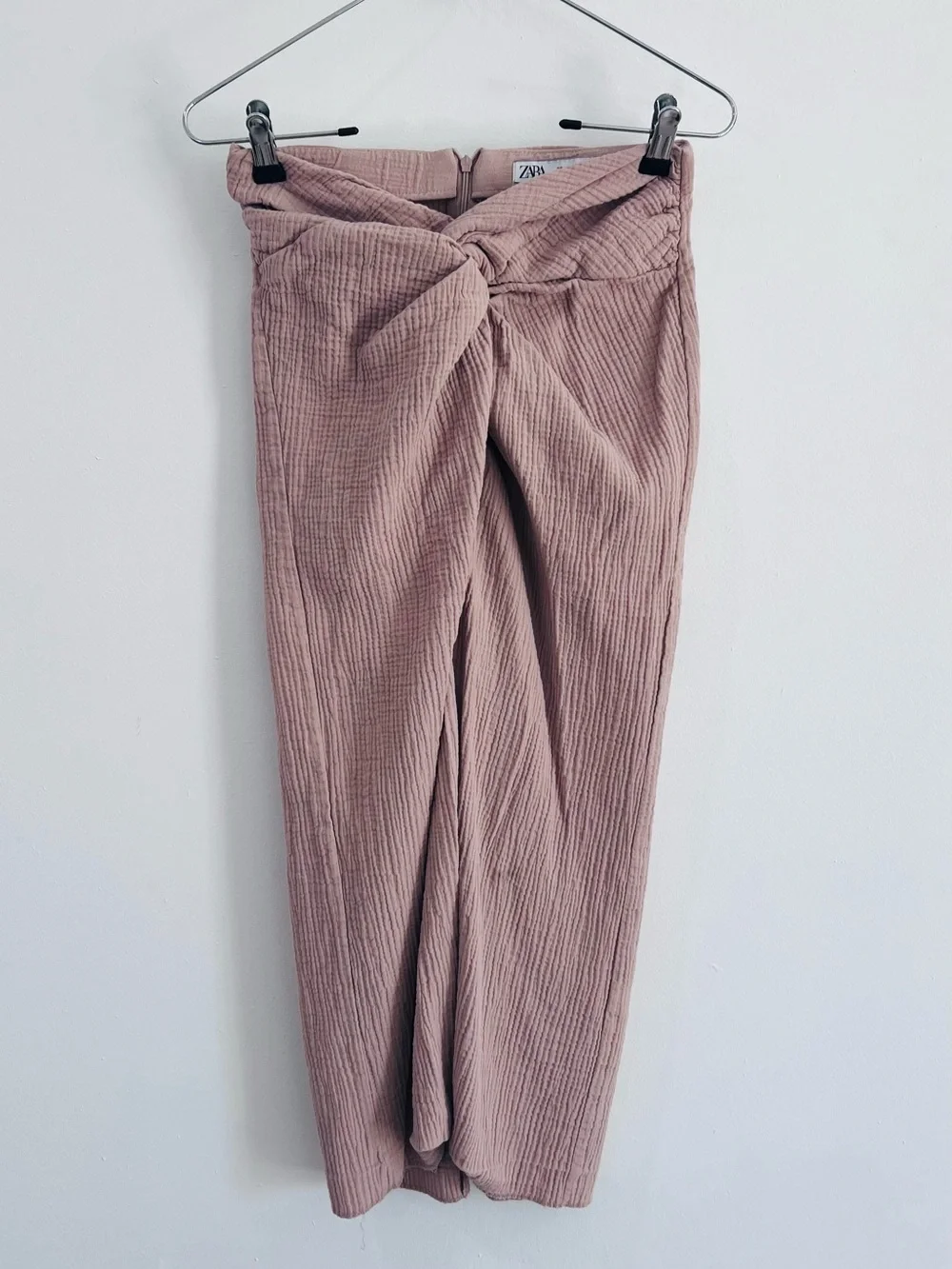 Zara Dusty Rose Gauze Wrap Maxi Skirt • Boho Resort